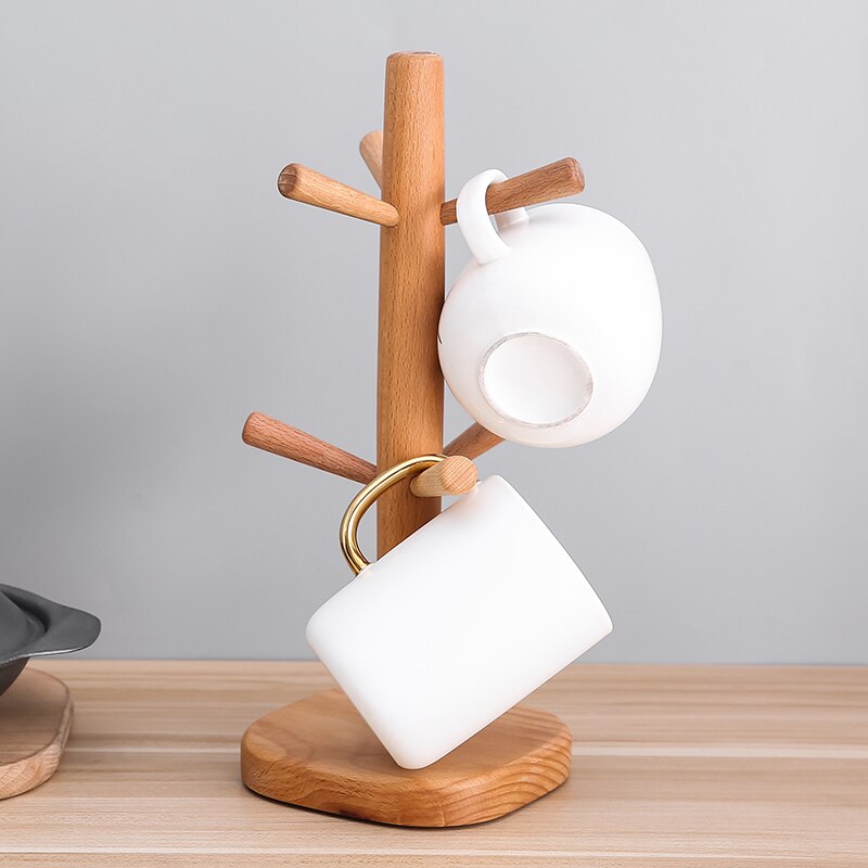 Porte-gobelet en bois, étagère de bureau pour salon, rangement des clés d&#39;entrée, porte-gobelet multifonctionnel, décoration de la maison, ornements de bureau