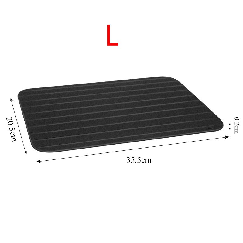 1PCS Defrost Tray Fast Thaw Frozen Meat Fish Sea Food Plate Board Defrosting Tray Kitchen Gadget Tool: L