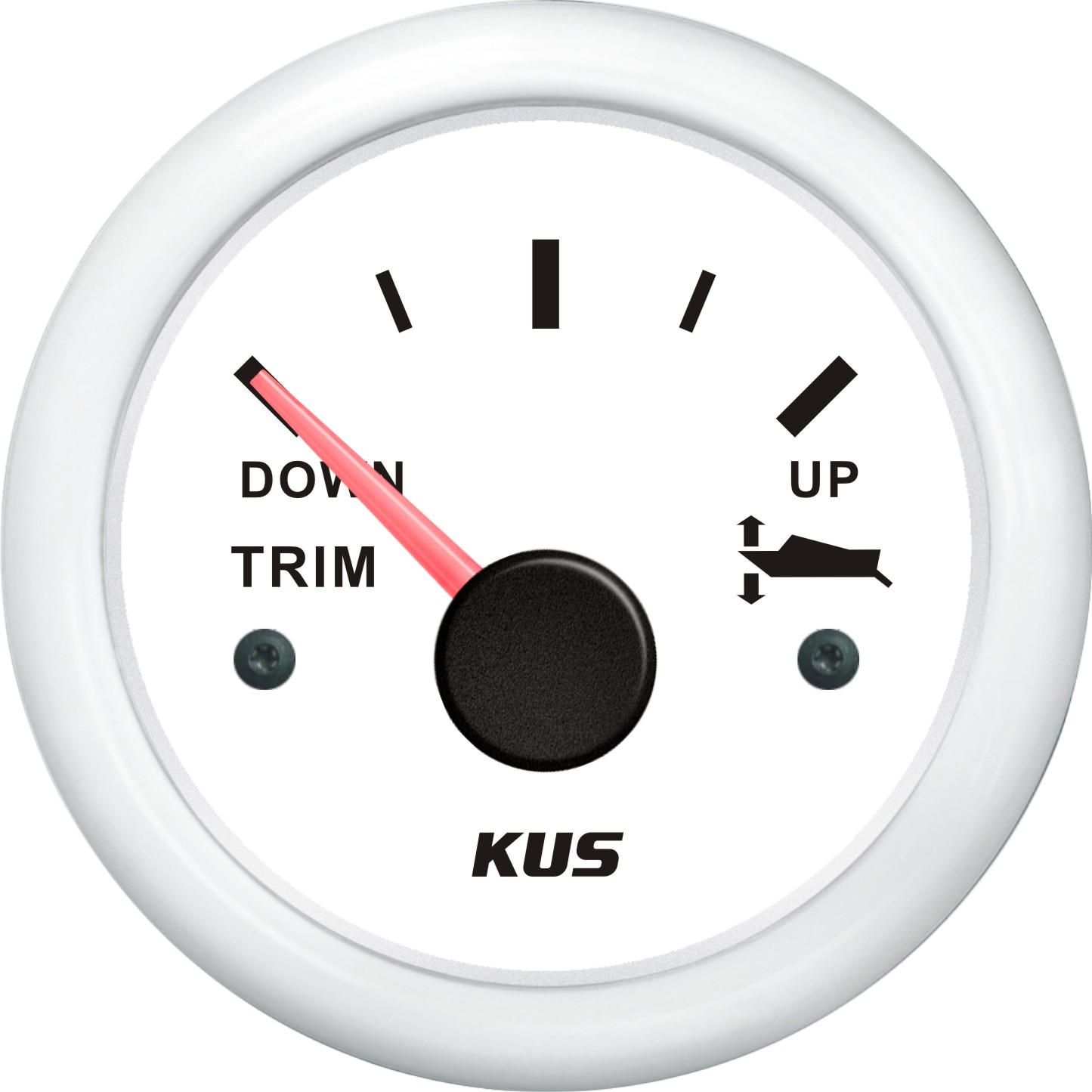 Kus Boot Motor Trim Gauge Marine Trim Indicator Links Rechts 0-190 Ohm 52Mm Wit Plastic