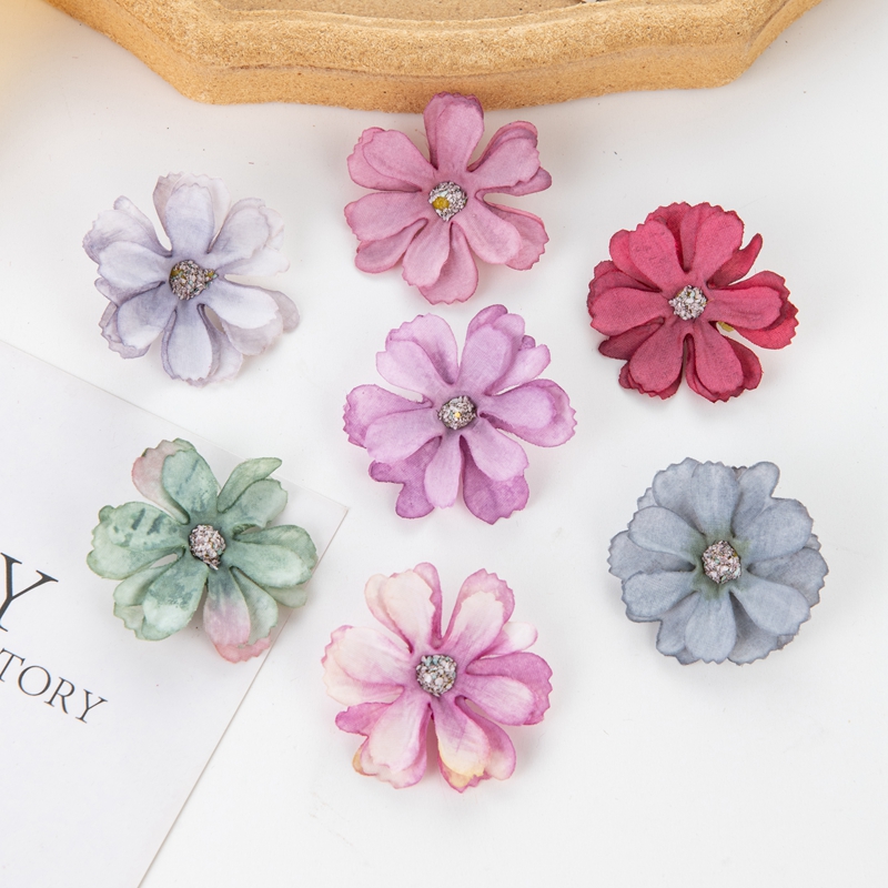 50 stuks kunstbloemen goedkope diy slinger snoepdoos scrapbooking kerstversiering voor thuis bruiloft boeket zijde anjer