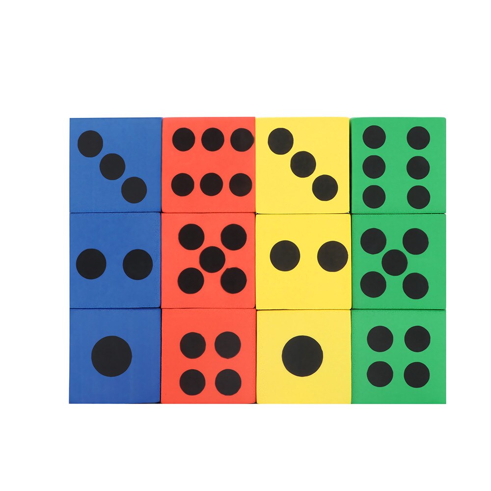 12 Stuks Kinderen Jongens Kinderen Speelgoed Eva Foam Dobbelstenen Zes Zijdig Spot Dices Jongens Meisjes Leren Spelen Accessoire Blokken games Party Speelgoed