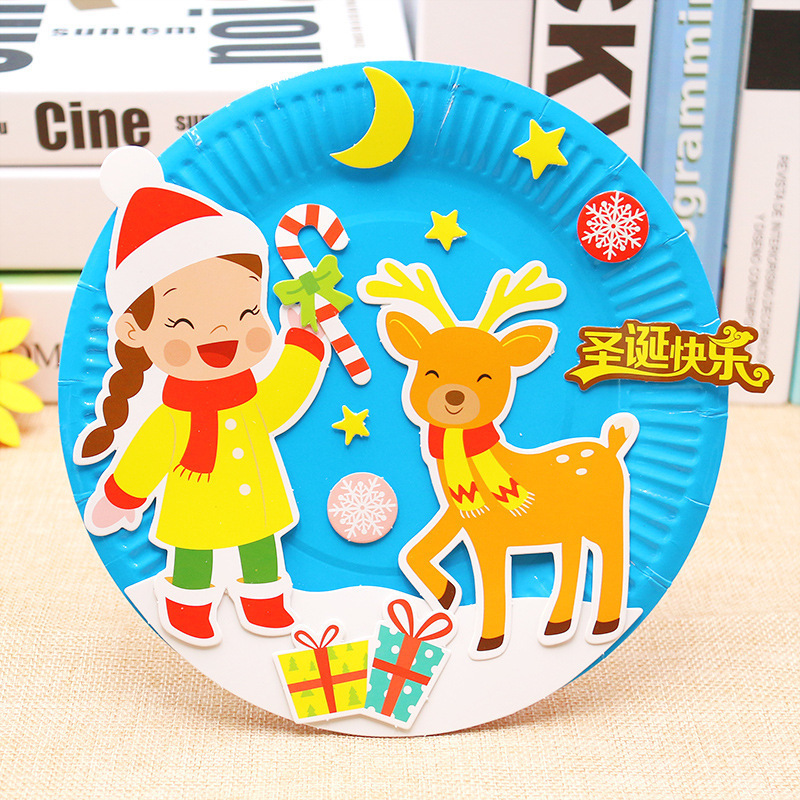 EVA DIY Cartoon Handicrafts Toys For Children Handmade Craft Animal Puzzle Paper Tray Painting Backpack Education Toy