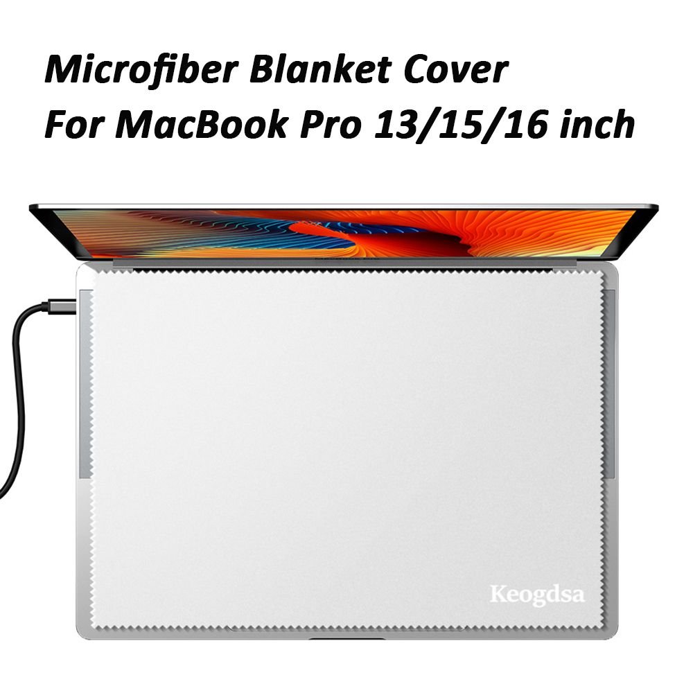 Microfiber Dustproof Protective Film Notebook Palm Keyboard Blanket Cover Laptop Screen Cleaning Cloth MacBook Pro 13/15/16 Inch