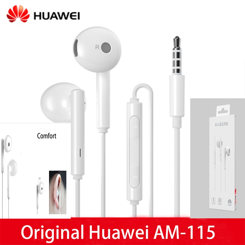 Originele Huawei Honor AM115 Oortelefoon Met 3.5Mm In Ear Oordopjes Headset Wired Controle Voor Honor 8 Huawei P10 P9 p8 Mate9 Telefoon