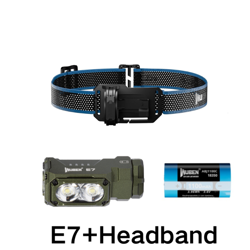 Wuben  e7 bedste genopladelige pandelampe 1800 lumen inklusive et 26650 batterier - grøn: Foranderlig