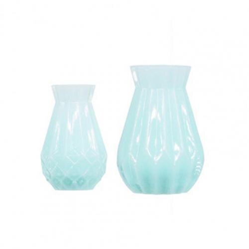 2Pcs 1/12 Dollhouse Mini Meubilair Vaas Model Speelgoed Miniatuur Landschap Home Decor Ornament Speelgoed: Milk Green