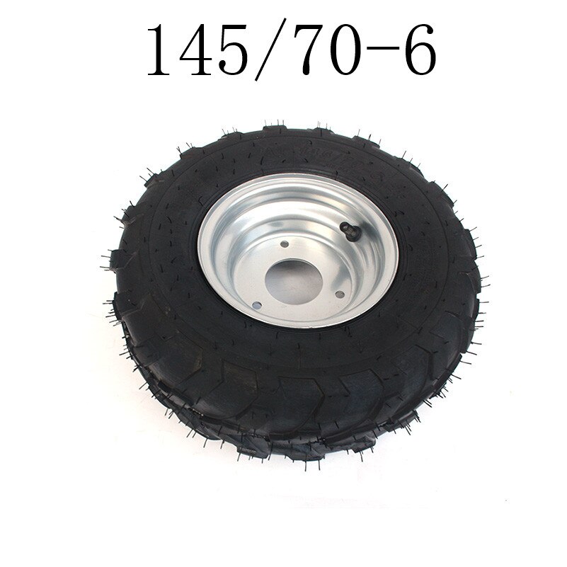 6 Inch ATV Wheels 145/70-6 Tire Tyre for 6 Inch Iron Wheel Rims Fits Go Kart Buggie Atv Quad