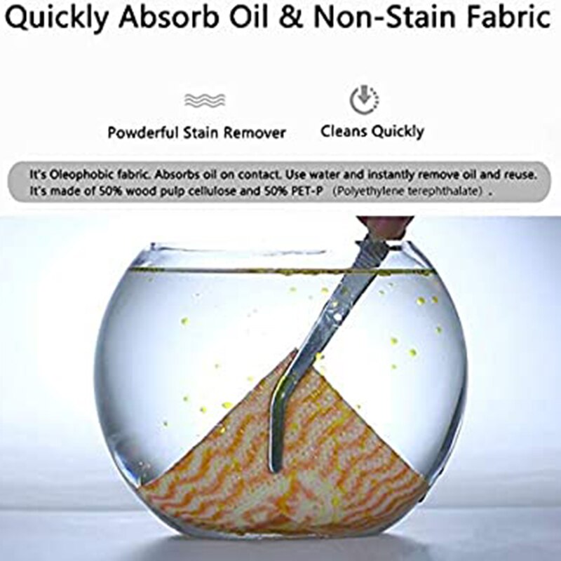 Lingettes jetables pour la vaisselle, serviettes de cuisine, nettoyantes, multifonctionnelles, pour l'entretien de la maison, pour laver à l'huile sèche ou humide, sans serviettes en papier (6 Ro)