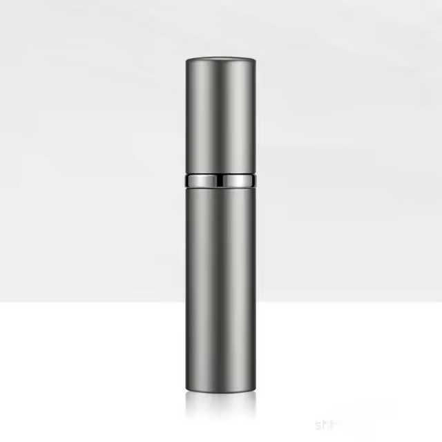 5ml Mini Aluminum Spray Alcochol Empty Refillable Bottle Portable Perfume Atomizer Liquid Container For Cosmetics Traveling: GRAY