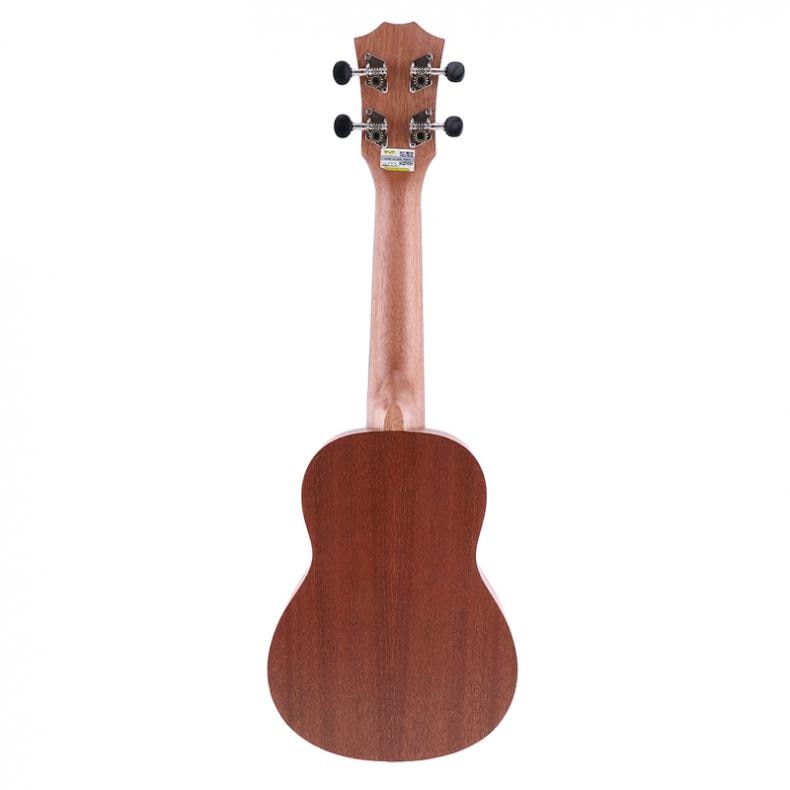 Ukulele 21 Inch Soprano Ukulele Uke Sapele 15 Fret Four Strings Brown Musical Instrument