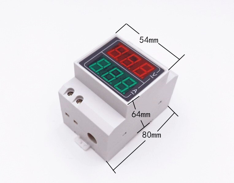 Household rail mounted digital display AC voltmeter ammeter AC220V 110V 380V 100A Double row display digital ammeter voltmeter