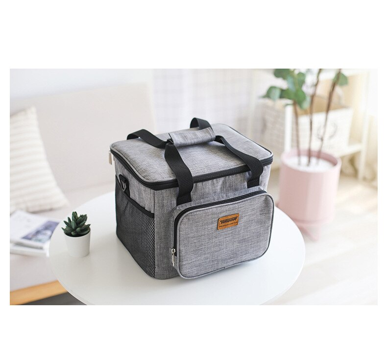 17L Tragbare Kühltasche Thermische Mittagessen Picknick Box Mahlzeit Isolierte Tasche Getränke Dosen Kühles Eis Pack Fahrzeug Isolierung Tasche