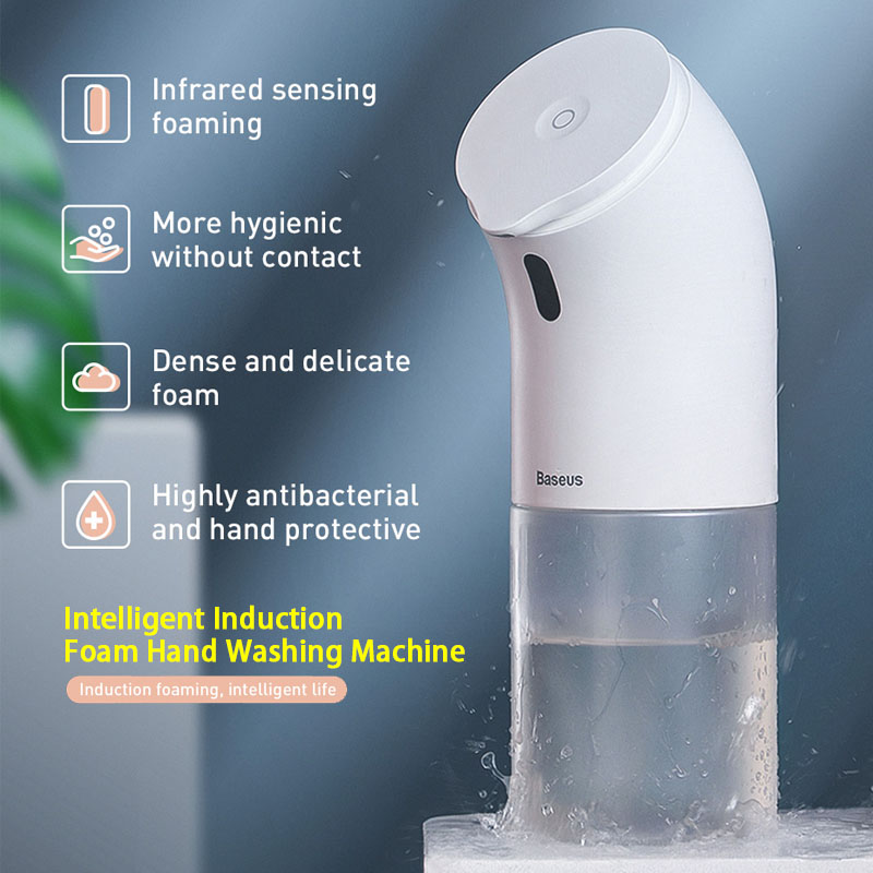 Baseus Intelligent Automatic Liquid Soap Dispenser Induction Foaming Hand Washing Device for Kitchen Bathroom (Without Liquid)