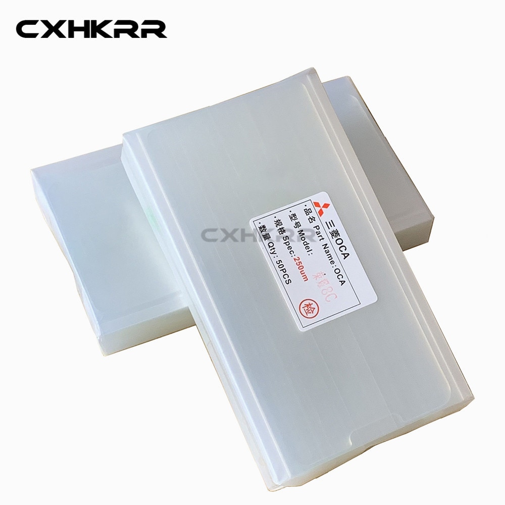 50pcs/lot 250um 4.7 5 5.2 5.5 5.7 6 6.3 6.4 6.8 7 7.9 9.7 12.9 inch OCA Optical Clear Adhesive Glue Phone Tablet Glass Lens Film