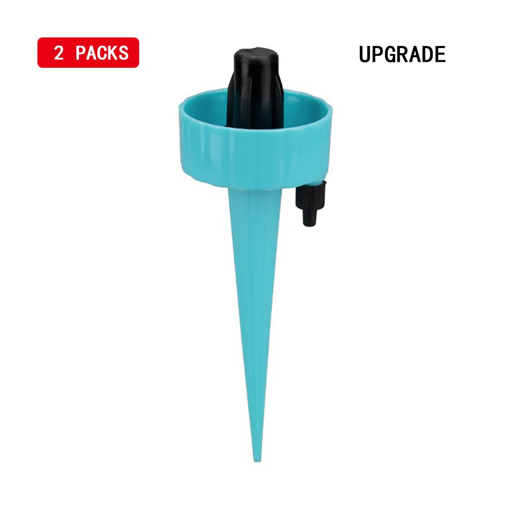 Automatic Watering Irrigation Kits Water Can Automatic with Switch Watering Device Plastic Plant Watering Self Watering Pot 2PCS: Upgrade  Blue