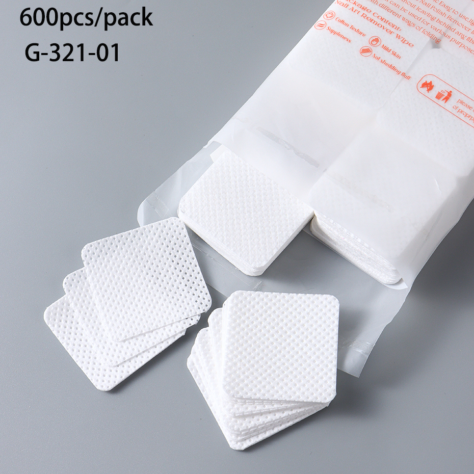 600 stücke Fusselfreien Nagellack Entferner Baumwolle Tücher UV Gel Tipps Entferner Reiniger Papier Pad Nägel Polnischen Kunst Reinigung maniküre Werkzeuge: Black