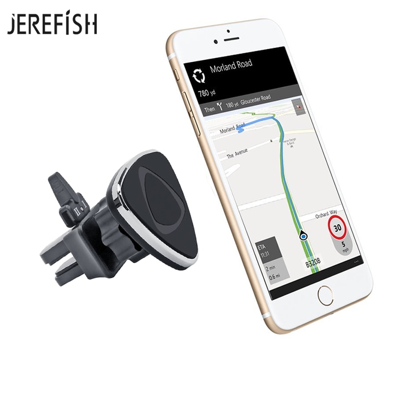 JEREFISH Car Phone Holder Magnetic Air Vent Mount Mobile Smartphone Stand Magnet Support Cell Cellphone Telephone Tablet GPS