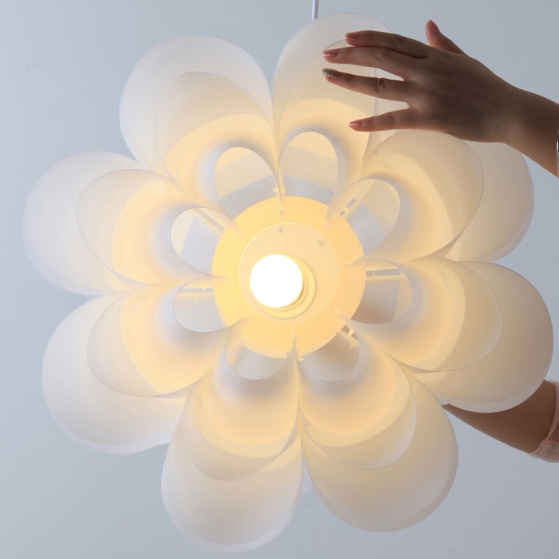 Modern Lotus Flower Lampshade Lamp Shade For Ceiling Pendant Light Home Decor Office Hotel Bar Decoration DIY (Self-Assembly)