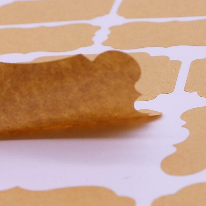 192pcs/6sheets Essential Oil Bottle Labels Sticker Kraft Paper Perfume Cosmetic Bottle Identify Sticker