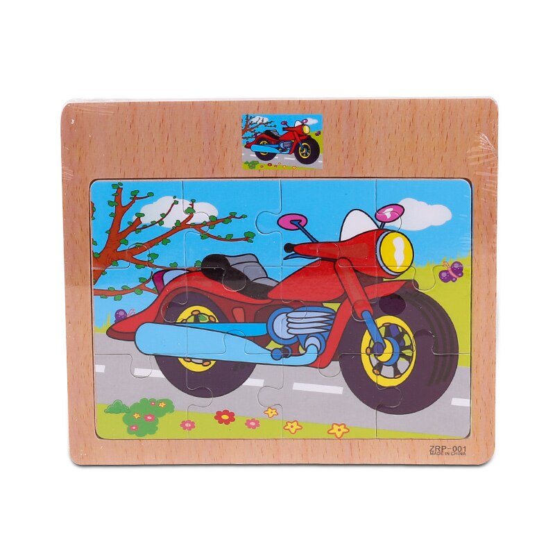 Baby Jigsaw Puzzles Wooden Board Jigsaw Toy Children 1-5 Years Old Cartoon Animal &Traffic Cognitive Early Education Puzzle Toys