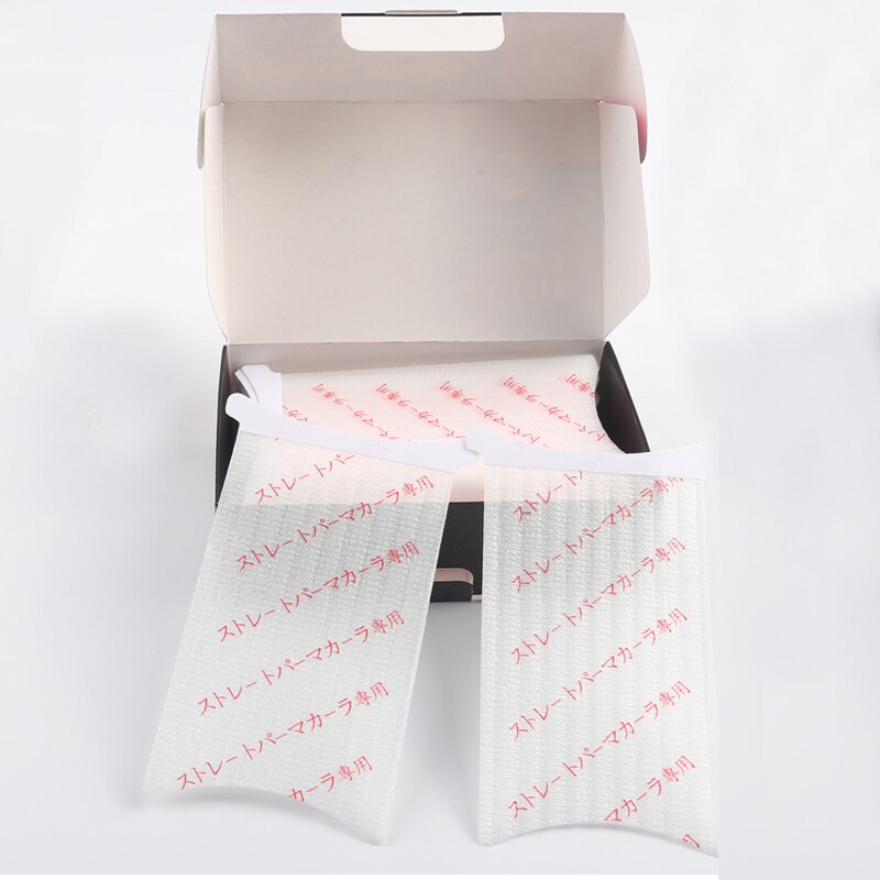 50 stk/sæt pro salon hårfarve papir hule genanvendelig og holdbar frisør highlight farve væv ark styling værktøj  un616