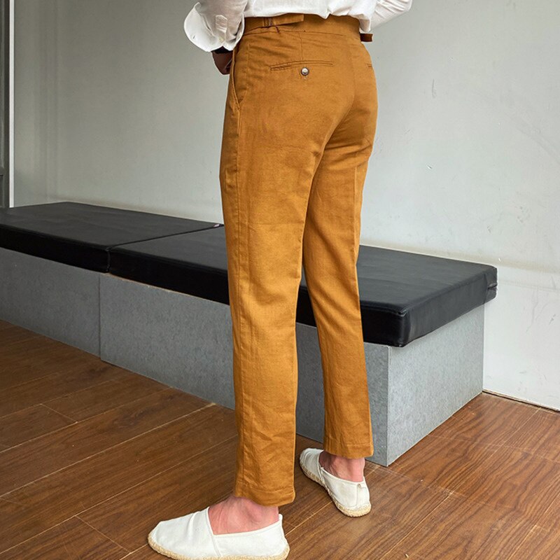 Pantalones formales para Hombre, pantalón de cintura alta, informal, recto, de oficina, de vestir, Social, Otoño, 2022