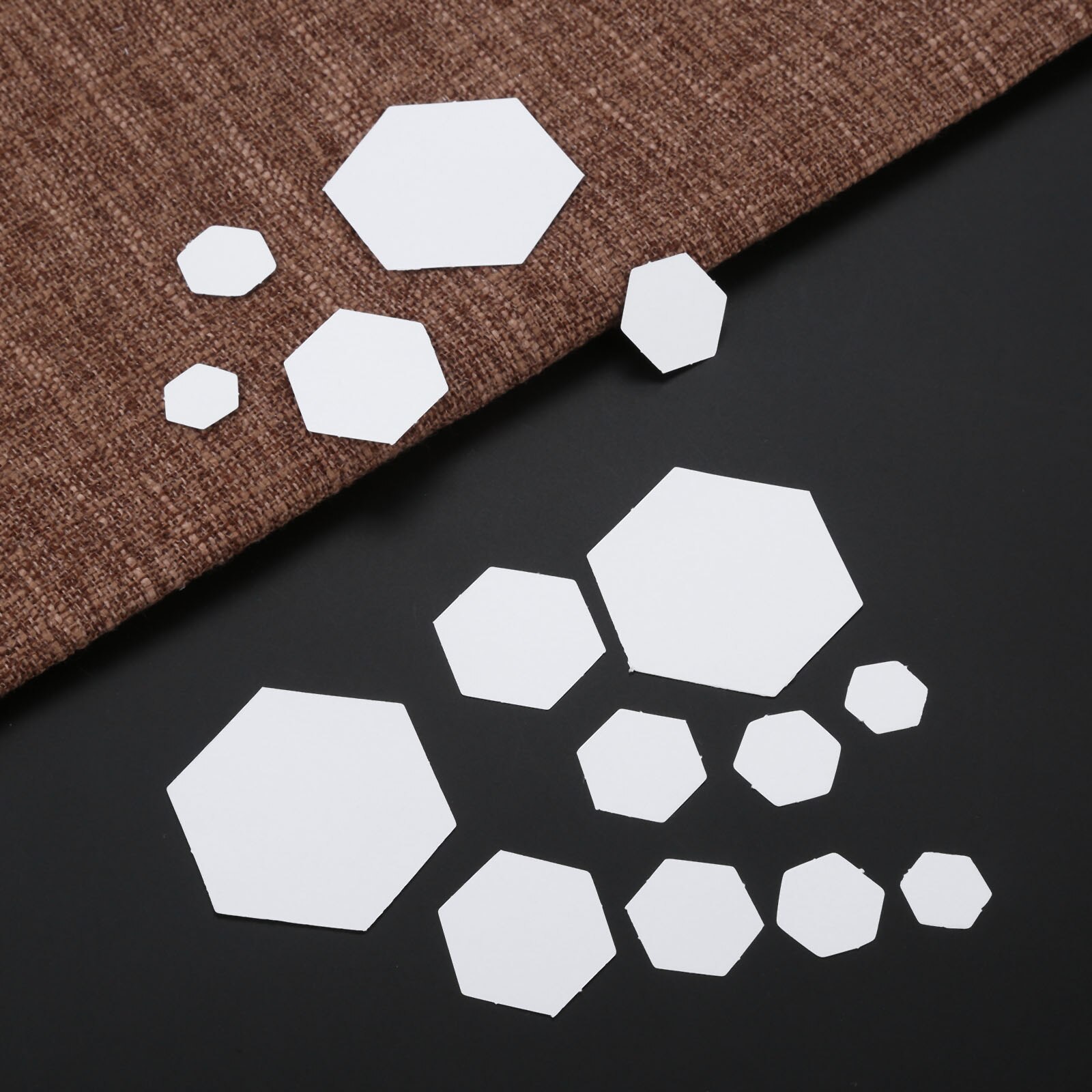 200 Uds. Plantillas de acolchado de papel hexágono Patchwork hecho a mano herramientas de costura DIY 8mm 10mm 12mm 16mm 26mm colcha de 5 tamaños