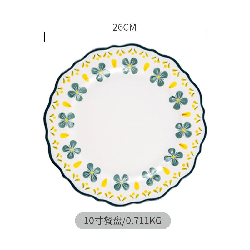 Dinner Full Tableware Of Plates Luxury Serving European Style Dishes And Plates Sets Kitchen Vajilla Completa De Platos Plates