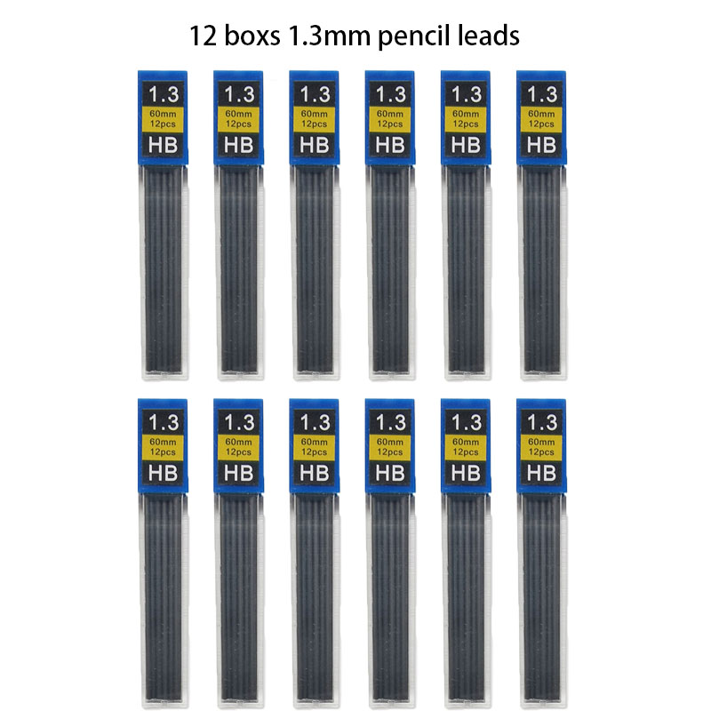 1-12 pièces 0.3 0.5 0.7 0.9 1.3 2.0mm HB remplacement recharge fils recharge pour crayon mécanique dessin automatique crayons papeterie