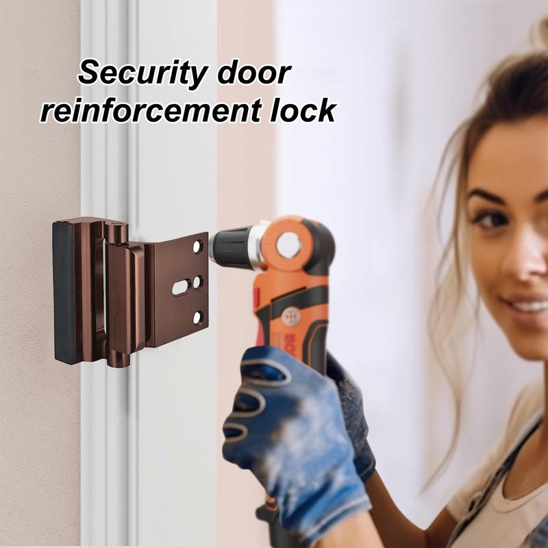 Door Security Latch High Security Door Latch Reinforcement Child Proof Door Lock With 4 Stainless Steel Screws Front Door