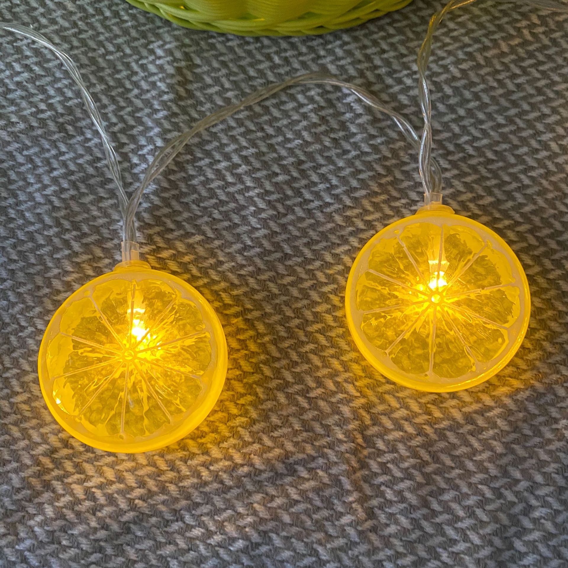 Guirlande lumineuse à 10led, 1.5M, Fruit fraise, noël, féerique, jardin, mariage, , décoration de maison,: lemon / by usb