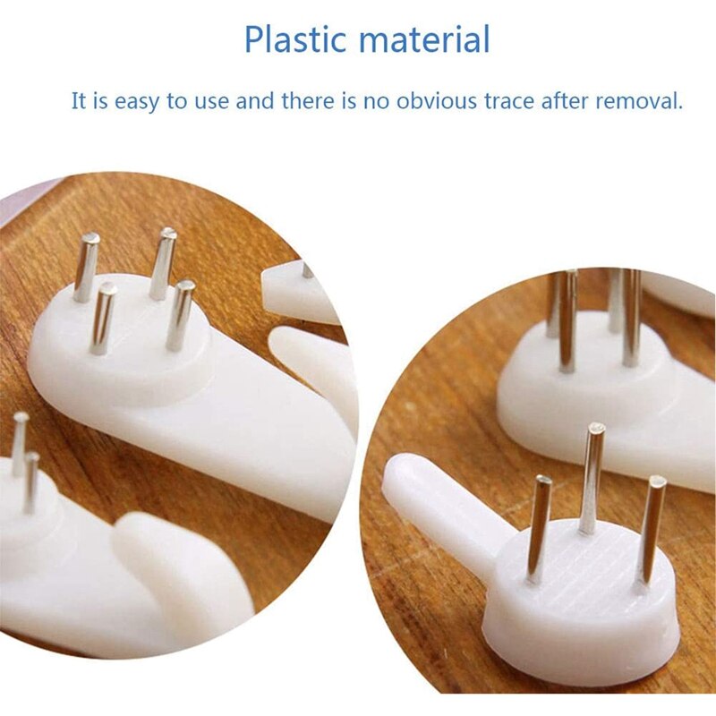 40Pcs Onzichtbare Nail Schroeven Muur Haken Schilderijenhangers Traceless Foto Haak Multi Functie Foto Schilderij Frame Hanger