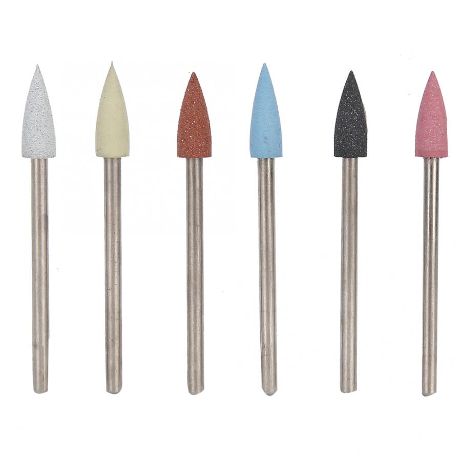 Mèches pour ponceuse à ongles, 6 pièces, tête de ponçage, élimination de la peau morte, ponçage, polissage, ensemble de têtes pour manucure et pédicure: 13