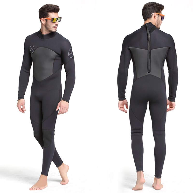 Men 3mm Neoprene Wetsuit High Elasticity Stitching Warm Surfing Diving Equipment Long Sleeved Wetsuit