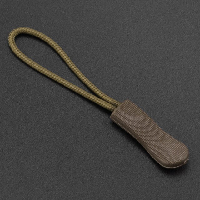 10 Stks/zak Naaien Accessoires Trekkoord Puller End Tab Vervanging Clip Snap Rits Touw Pocket Tent Rugzak: 10Pcs Light brown