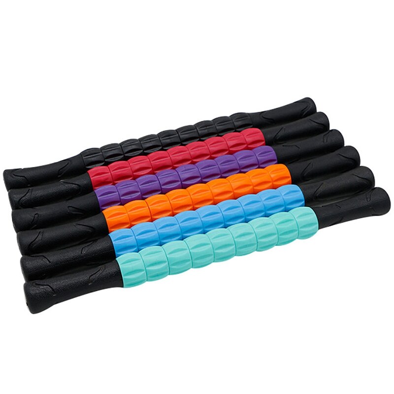 Justerbart gear muskelmassage rulle udløserpunkt massage stick selv myofascial frigivelse til ben / ryg / fødder slappe af yoga værktøj blac: Default Title