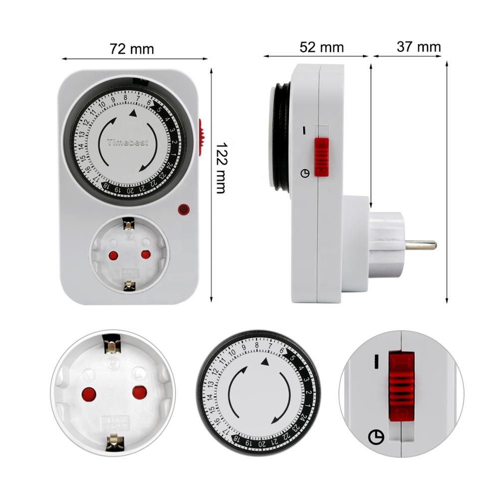 24-Hours Daily Mechanical Timer Electrical Socket Light Switch Plug Timer