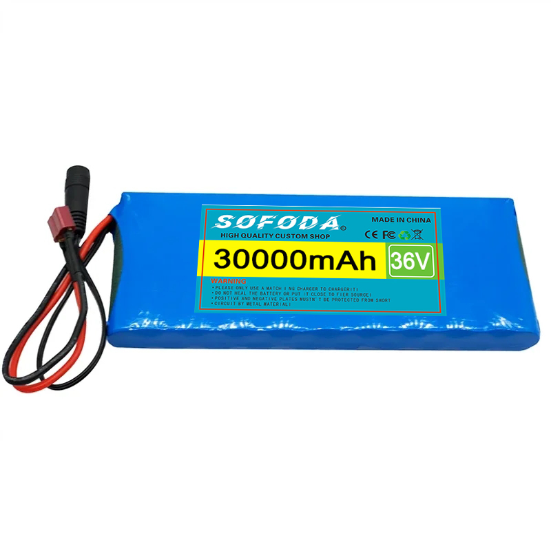 36V battery 100% genuine 36V 30000mAh 10S1P 18650 lithium-ion rechargeable battery pack 20A with BMS scooter and bicycle