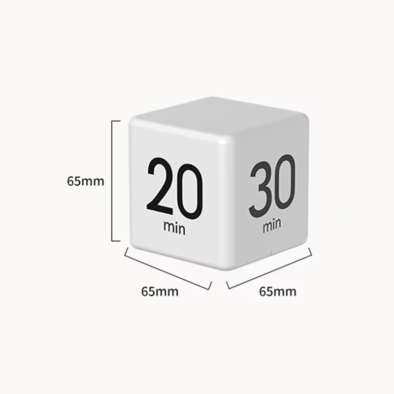 Productiviteit Kubus Timer Zwaartekrachtsensor Flipping LED-display 4 vooraf ingestelde tijd Dubbele modi Countdown Kookstudie Mini digitale timer: GRIJS