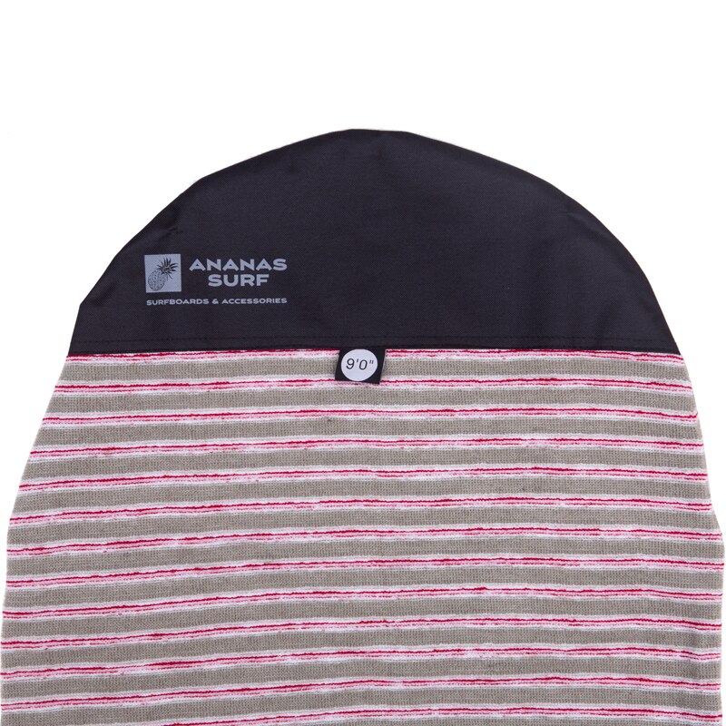 Ananas Surf 9'0 "260 cm Planche De Surf Chaussette 9 pi. Surf Longboard Nez Rond Souple Housse De Protection Extensible en Tricot: Grey-White-Bordo