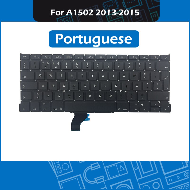 A1502 teclado de repuesto con noruego sueco suizo portugués para Macbook Pro 13 pulgadas Retina Año