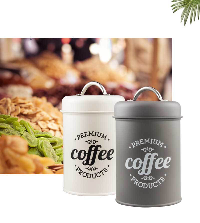 Europese stijl verzegelde blikken thee containers wind snoepdoos masker poeder blikken vochtbestendig met afdichtingsring sotck koffieboon suiker