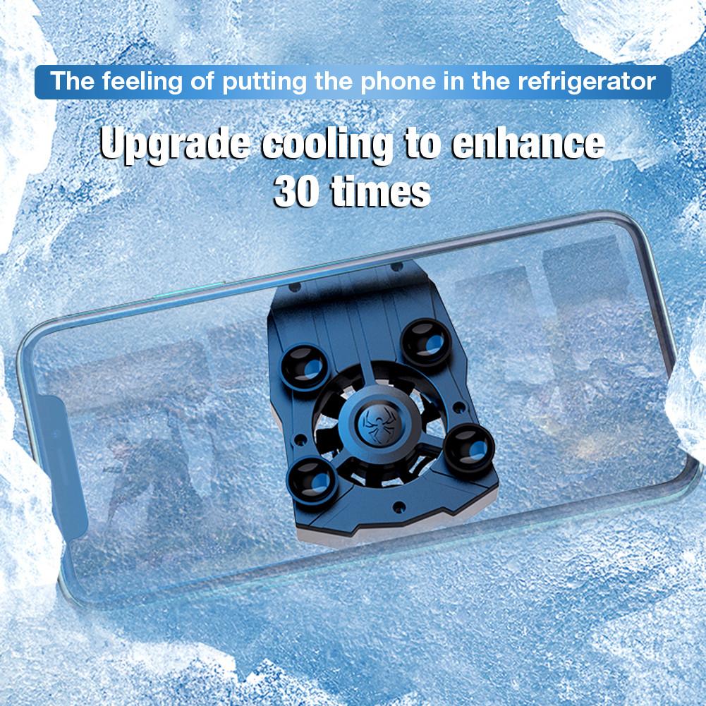 Gaming Mobile Phone Radiator Gaming Universal Phone Cooler Fan Suction Cup Holder Heat Sink For iPhone Samsung Huawei