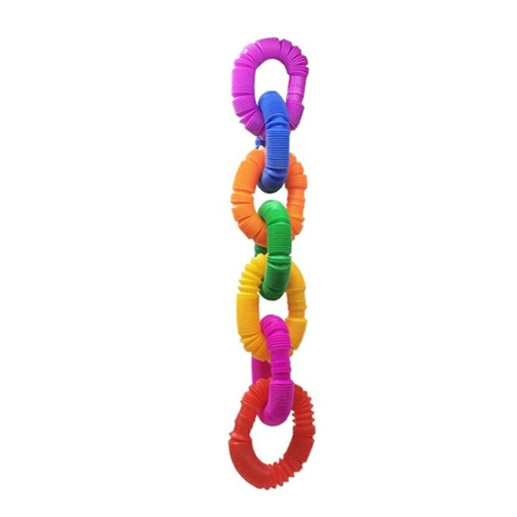 4~8 Colorful Plastic Pop Tube Coil Children'S Magical ToysCircle Funny Toys Early Development Educational Folding Toy