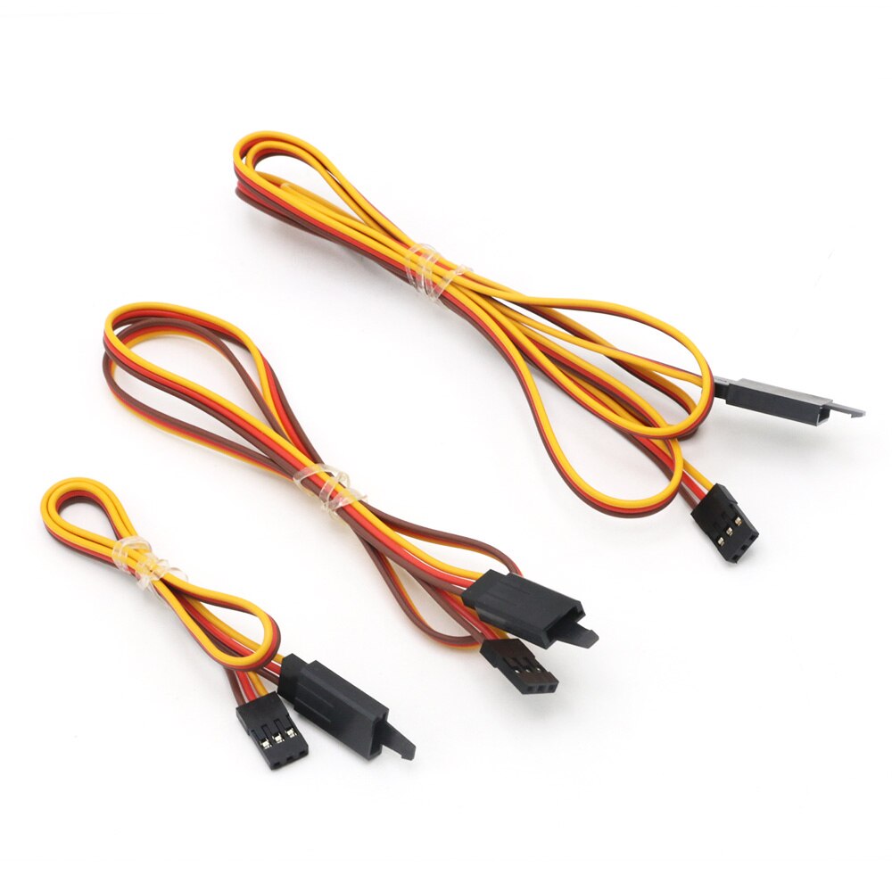 10 Pcs 100/150/200/300/500/1000mm Anti-losse 60 core Servo extension Lead Wire Kabel Voor RC Futaba JR Man-vrouw