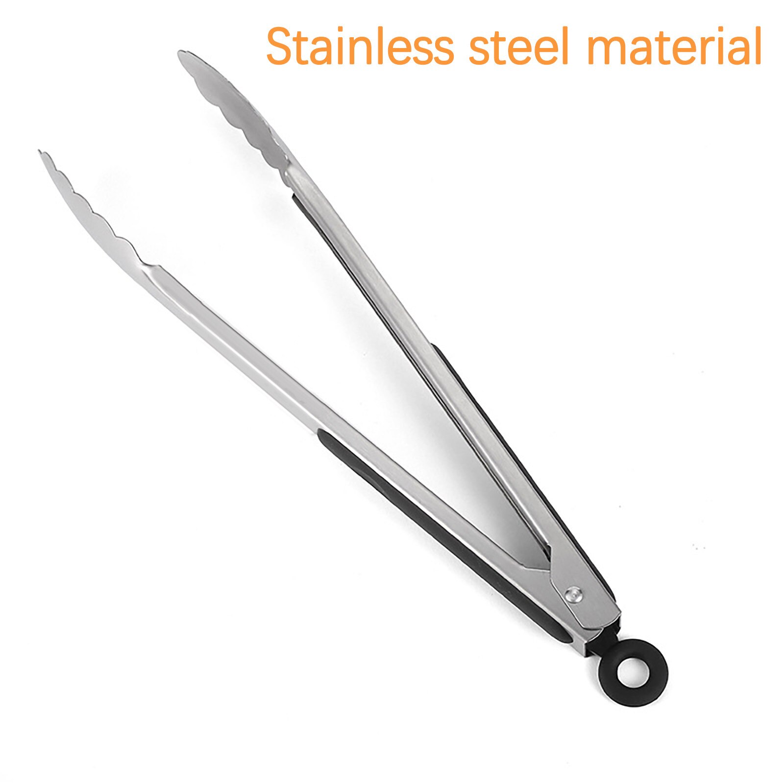 Stainless Steel Kitchen Tongs Utensils Heat Resistant Food Tongs for Frying Cooking Serving Barbecue Kitchen Bread Clamp