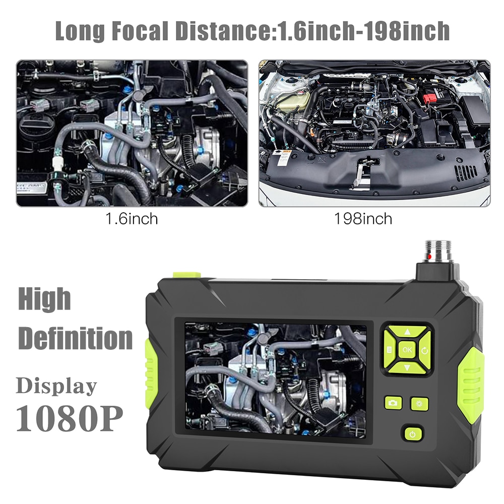 2m 5m 10m 4.3 in lcd display rørinspeksjon industriendoskop 1080p inspeksjonskamera  ip67 vanntette boreskoper