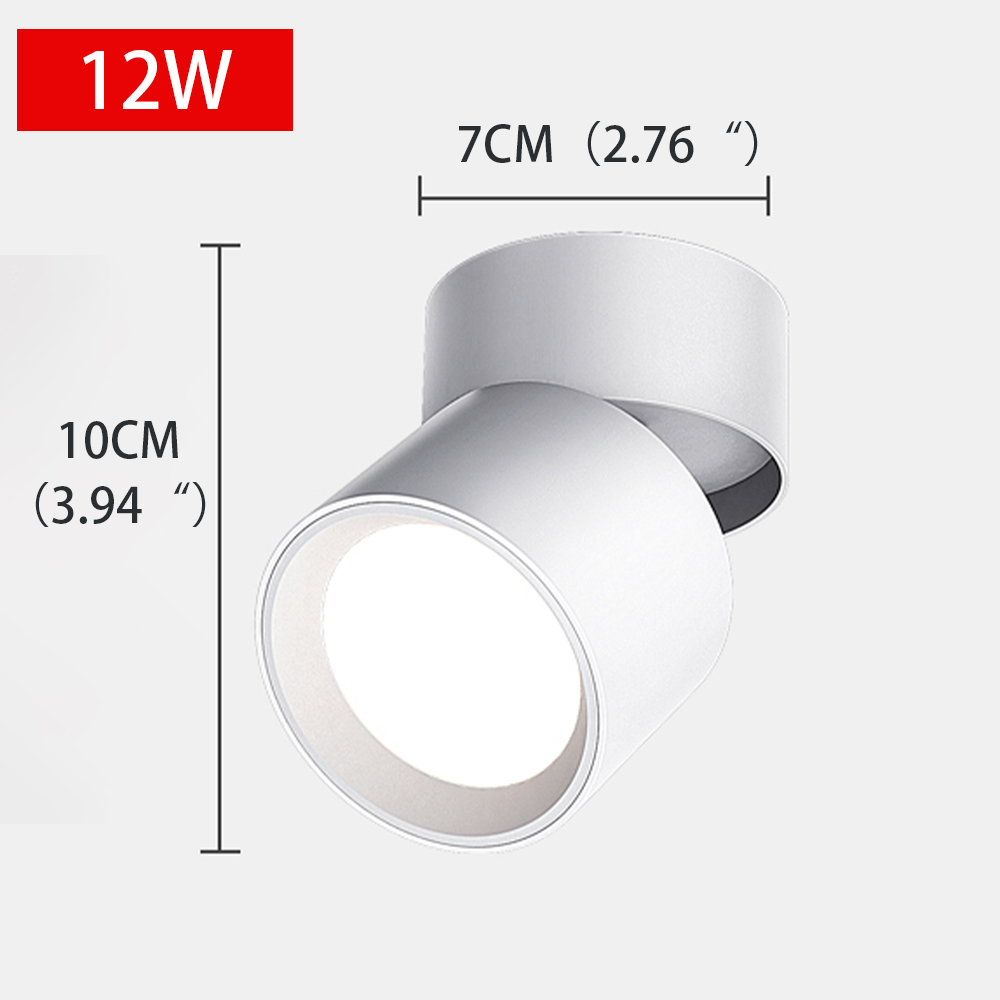 Utendørs led-lys downlight spotlights hullfri justerbar vinkel soverom taklampe korridor sammenleggbar verandalampe til hjemmet: Grønn / 11w
