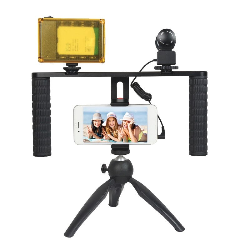 Handheld Stabilizer Stand Phone Cage Filmmaking Case Mobile Phone Photography Video Follow-Up Stand for iPhone Android