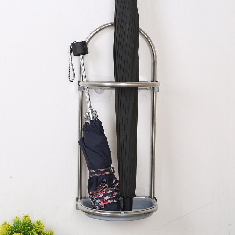 Foldable Umbrella Drying Rack Self Adhesive Umbrella Storage Rack Stainless Steel Wall Mounted Umbrella Holder